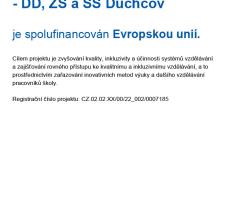 OP JAK - Šablony I - DD, ZŠ a SŠ Duchcov