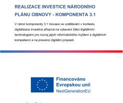 Národní plán obnovy, komponenta 3.1.